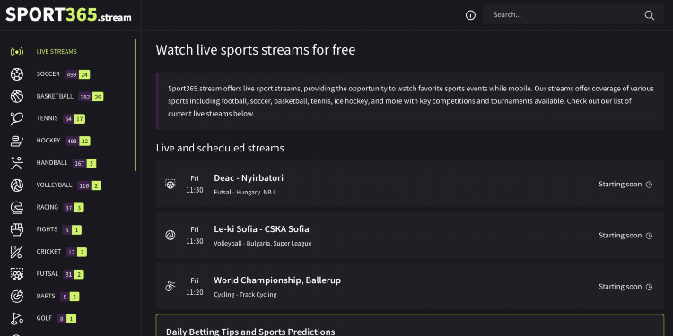 365 live sport